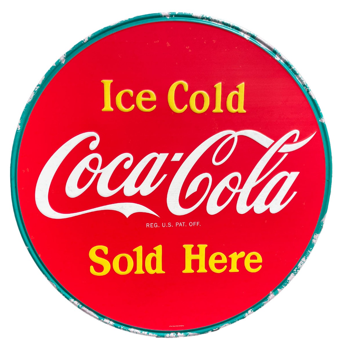 Coca-Cola Ice Cold Sold Here XXL Metalen Wandbord - 90 cm - Relief | Coca-Cola