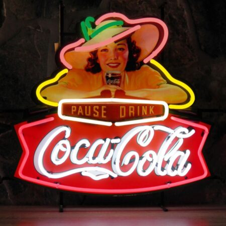 Coca-Cola Lady Pause Drink Neon Verlichting 64 x 60 cm - Multicolor | Coca-Cola
