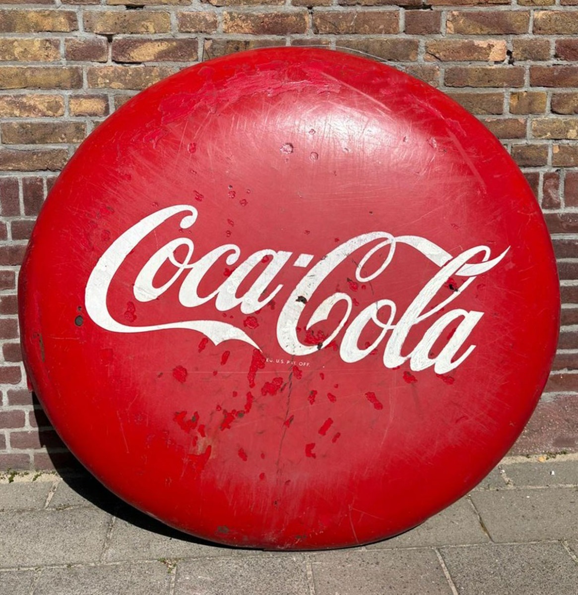 Coca-Cola Metalen Button Ø120 cm - Origineel | Coca-Cola