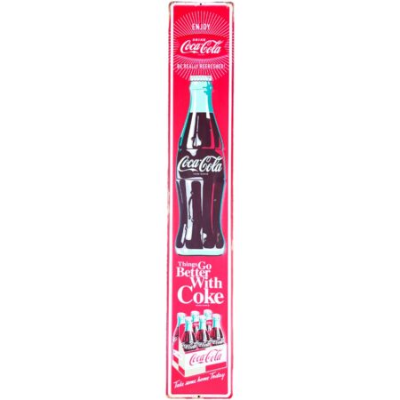 Coca-Cola Metalen Straatnaambord "Things Go Better With Coke" - 91 x 15 cm | Coca-Cola