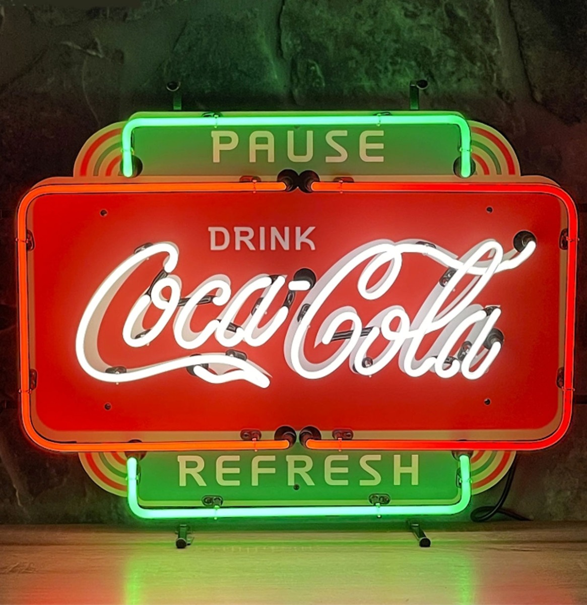 Coca-Cola Pause Refresh Neon Verlichting 67 x 50 cm - Rood