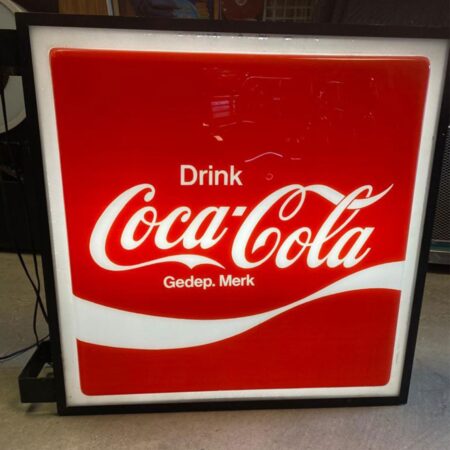 Coca-Cola Reclame Lichtbak 85 x 85cm - Origineel | Coca-Cola