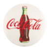 Coca-Cola Rond Metalen Logo Bord Button Wit | Coca-Cola