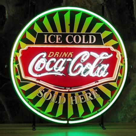 Coca-Cola Sold Here Neon Verlichting 65 x 65 cm - Rood