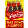 Coca-Cola - Take Home A Carton Emaille Bord - 38 x 25 cm | Coca-Cola