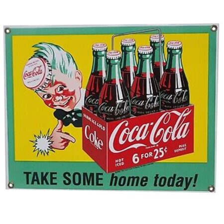 Coca-Cola - Take Some Home Today! Emaille Bord - 28 x 22 cm | Coca-Cola
