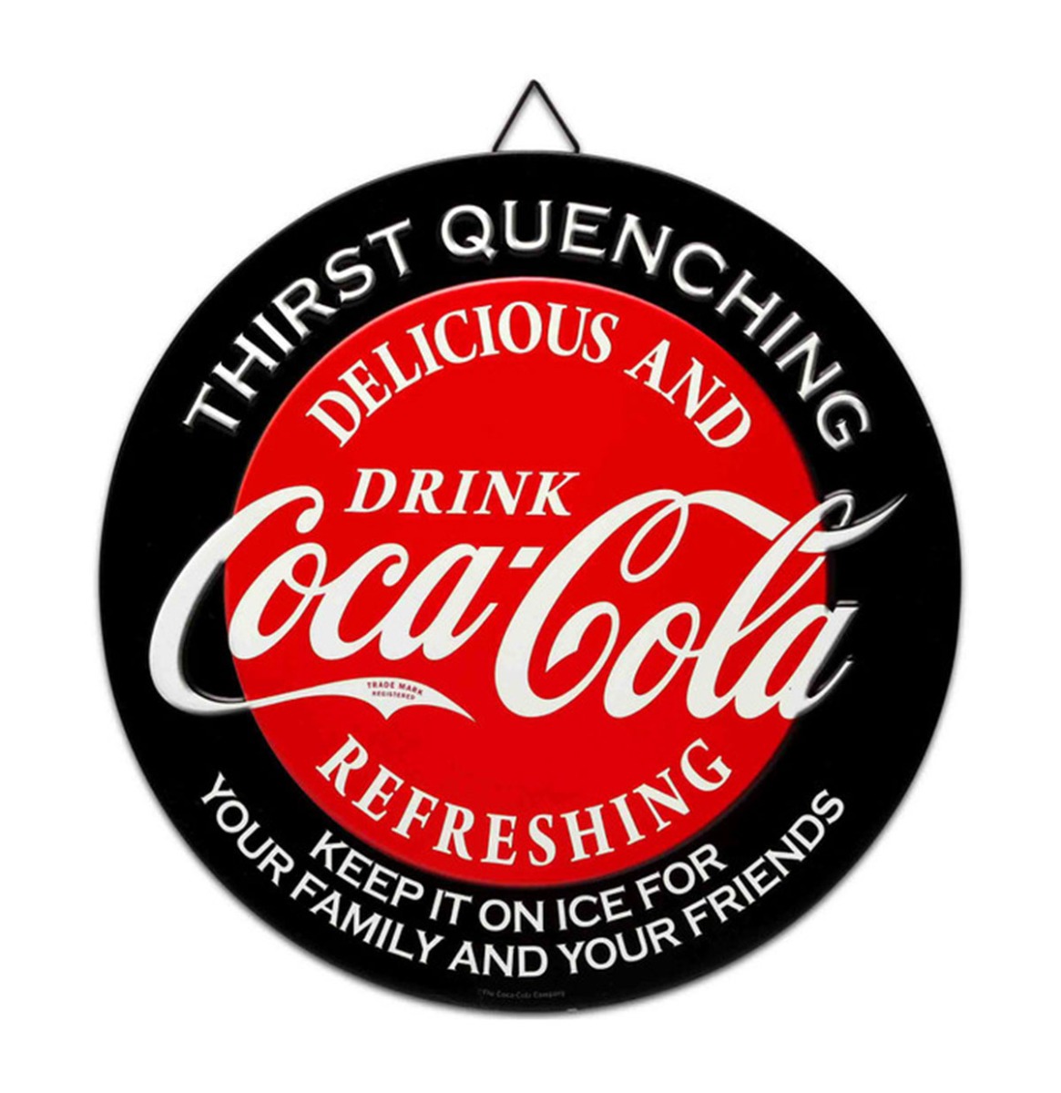 Coca-Cola Thirst Quenching Rond Metalen Bord - Ø30cm | Coca-Cola
