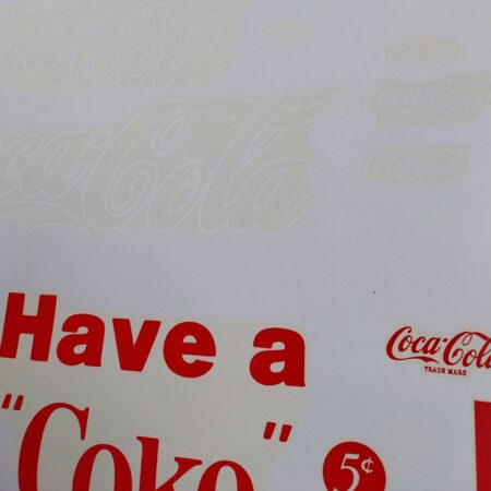 Coca-Cola Water Transfers Voor Vending Machines (met rode decals