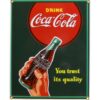 Coca-Cola - You Trust It's Quality Emaille Bord - 29 x 23 cm | Coca-Cola