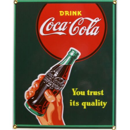 Coca-Cola - You Trust It's Quality Emaille Bord - 29 x 23 cm | Coca-Cola