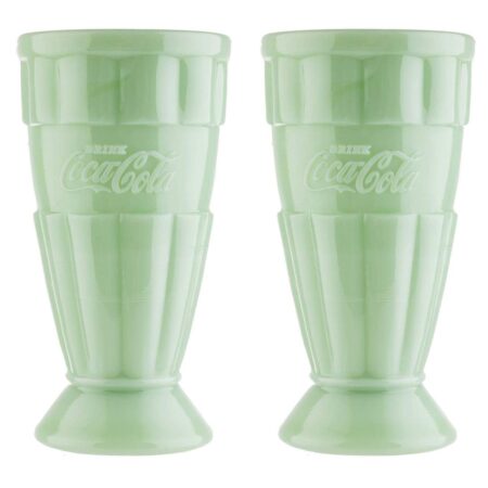 Coca-Cola jadeiet Glazen Malt / Milkshake Beker 0