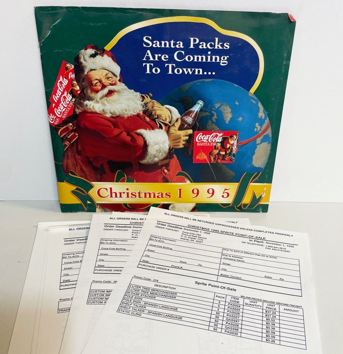 Coca-Cola met instore POS materialen Kerst 1995 USA | Coca-Cola
