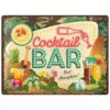 Cocktail Bar Best Atmosphere Retro Metalen Bord 30 x 40 cm | Fiftiesstore