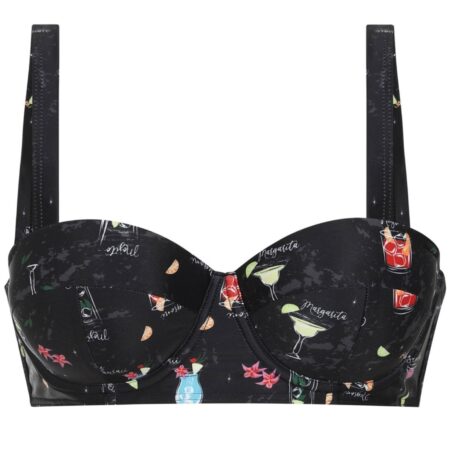 Cocktail Menu Balcony Bikini Top Black-XS | 50% korting | Collectif