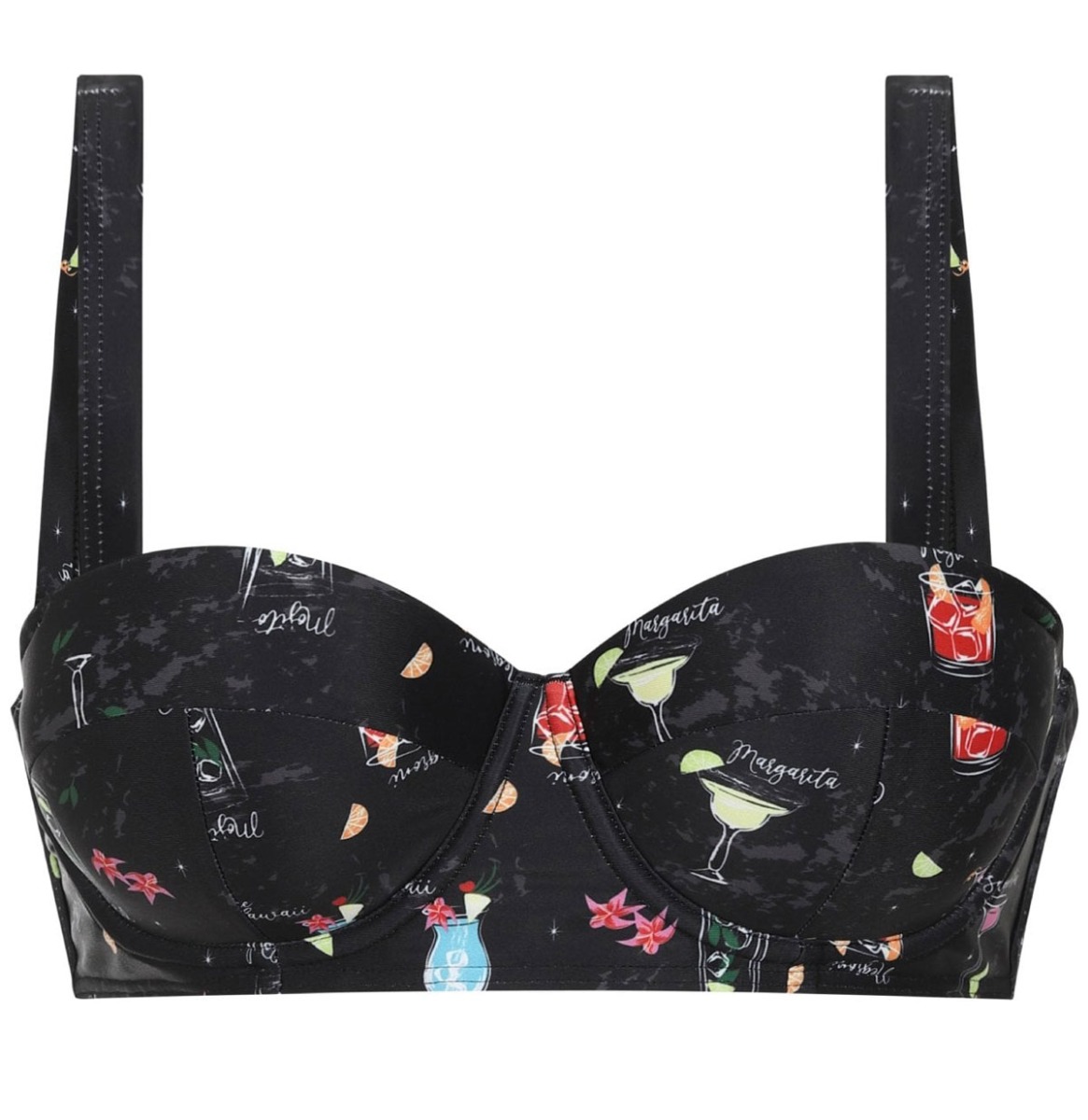 Cocktail Menu Balcony Bikini Top Black-XS | 50% korting | Collectif