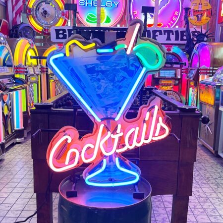 Cocktails Glas Neon - Vintage Tweedehands Neonreclame (50 x 64 cm) | The Dutch Pickers