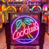 Cocktails Palm Neon in Kist - Vintage Glas Neon | The Dutch Pickers