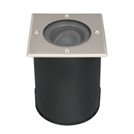 Cody LED Grondspot RVS - Dimbaar - Excl. GU10 lichtbron - Kantelbaar - Overrijdbaar - Vierkant - IP67 waterdicht - Tuinverlichting - Oprit | HOFTRONIC