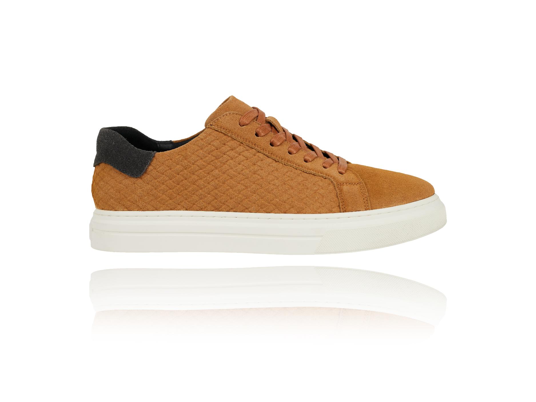 Cognac Essential Sneakers Lureaux - Handgemaakte Nette Schoenen Voor Heren | Lureaux