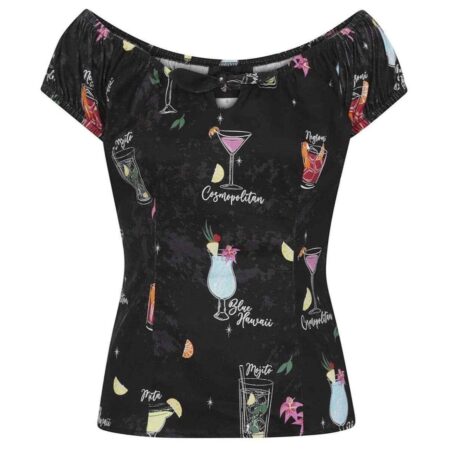 Collecitf Lorena Cocktail Menu Top Black-4XL | Collectif