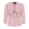 Collectif Andra Bow Blouse Pink-XXL | Collectif
