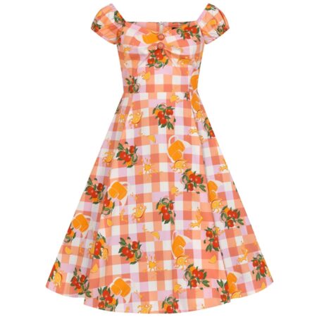 Collectif Dolores Doll Dress Juicy Oranges-XXS | 50% korting | Collectif