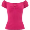 Collectif Dolores Top Hot Pink-XS | 30% korting | Collectif