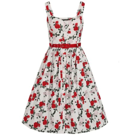 Collectif Jemina Rose Dance Swing Dress-XXXL | Collectif