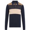 Collectif Jo Striped Polo Jumper Blue-S | 50% korting | Fiftiesstore