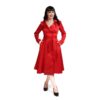 Collectif Korrina Swing Trench Coat Red-S | 50% korting | Collectif