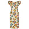 Collectif Lorena Rose Garden Pencil Dress Multi-L | Collectif