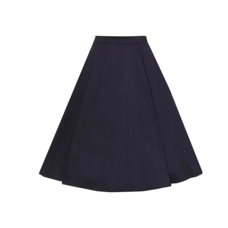 Collectif Matilde Classic Cotton Swing Skirt Navy-XXS | 50% korting | Collectif