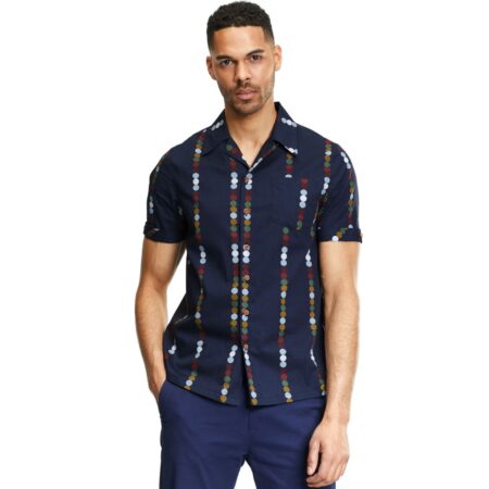 Collectif Oscar Shirt Tonal Beads Blue -S | 50% korting | Collectif