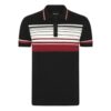 Collectif Peru Striped Polo Shirt Black-XS | 50% korting | Collectif