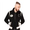 Collectif Ricky College Jacket Black-M | 47% korting | Collectif