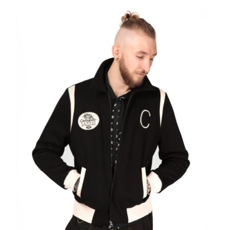 Collectif Ricky College Jacket Black-M | 47% korting | Collectif
