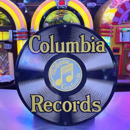 Columbia Records Ande Rooney 1990's Emaille Bord - Ø28