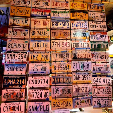 Complete Original Set License Plates All 50 States USA | Fiftiesstore