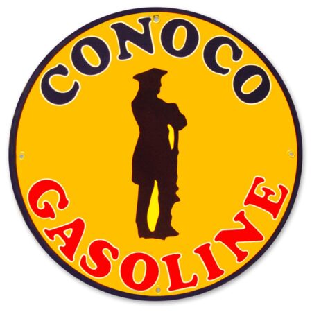 Conoco Gasoline Emaille Bord 30 cm | Fiftiesstore