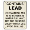 Contains Lead (Lg) Bordje Voor Benzinepomp 18 x 22
