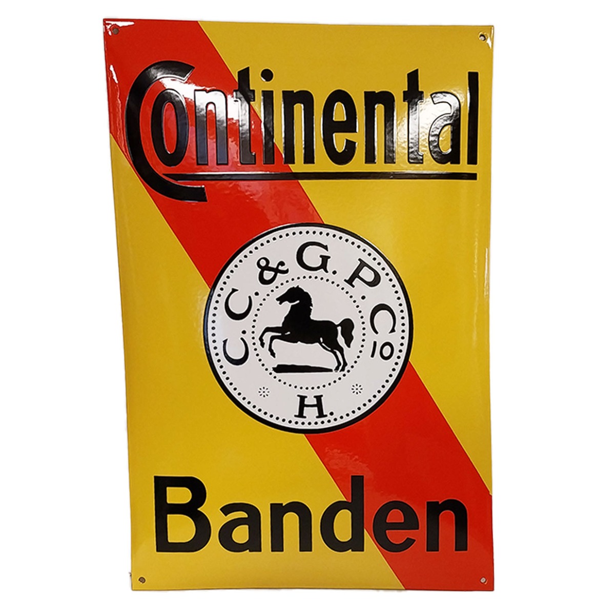 Continental Banden Emaille Bord - 60 x 40cm | Fiftiesstore