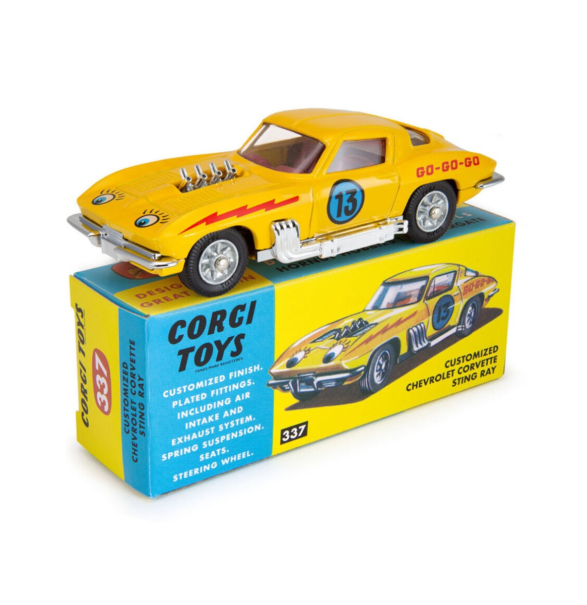 Corgi Toys No. 337 Chevrolet Corvette Sting Ray - 1:46 Die-Cast Model | Chevrolet