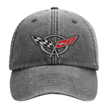 Corvette C5 Flags Vintage Low Profile Cap - Vintage Zwart | Chevrolet