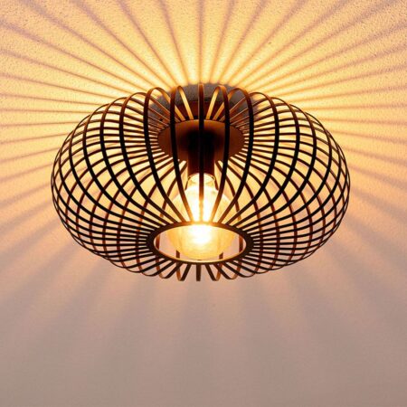 Cosmos - LED Plafondlamp - Dimbaar - E27 Fitting - Zwart | HOFTRONIC