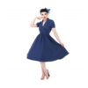 Courtney Stunningly Chic Midnight Blue Swing Dress-34 (NL)/ 8 (UK) | 38% korting | Lindy Bop