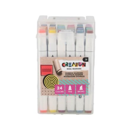 Creafun Dual Markers 24 Stuks In Luxe Opbergdoos | Creafun