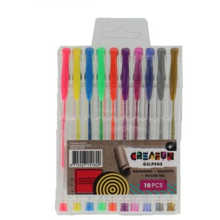 Creafun Gelpennen Neon Glitter Metallic 10 Stuks | Creafun