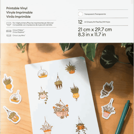 Cricut Printbaar Vinyl Transparant A4 (12 vellen)
