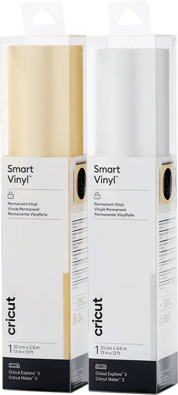 Cricut Smart Vinyl Permanent 33x366 Shimmer Goud en Shimmer Zilver Combo Pack