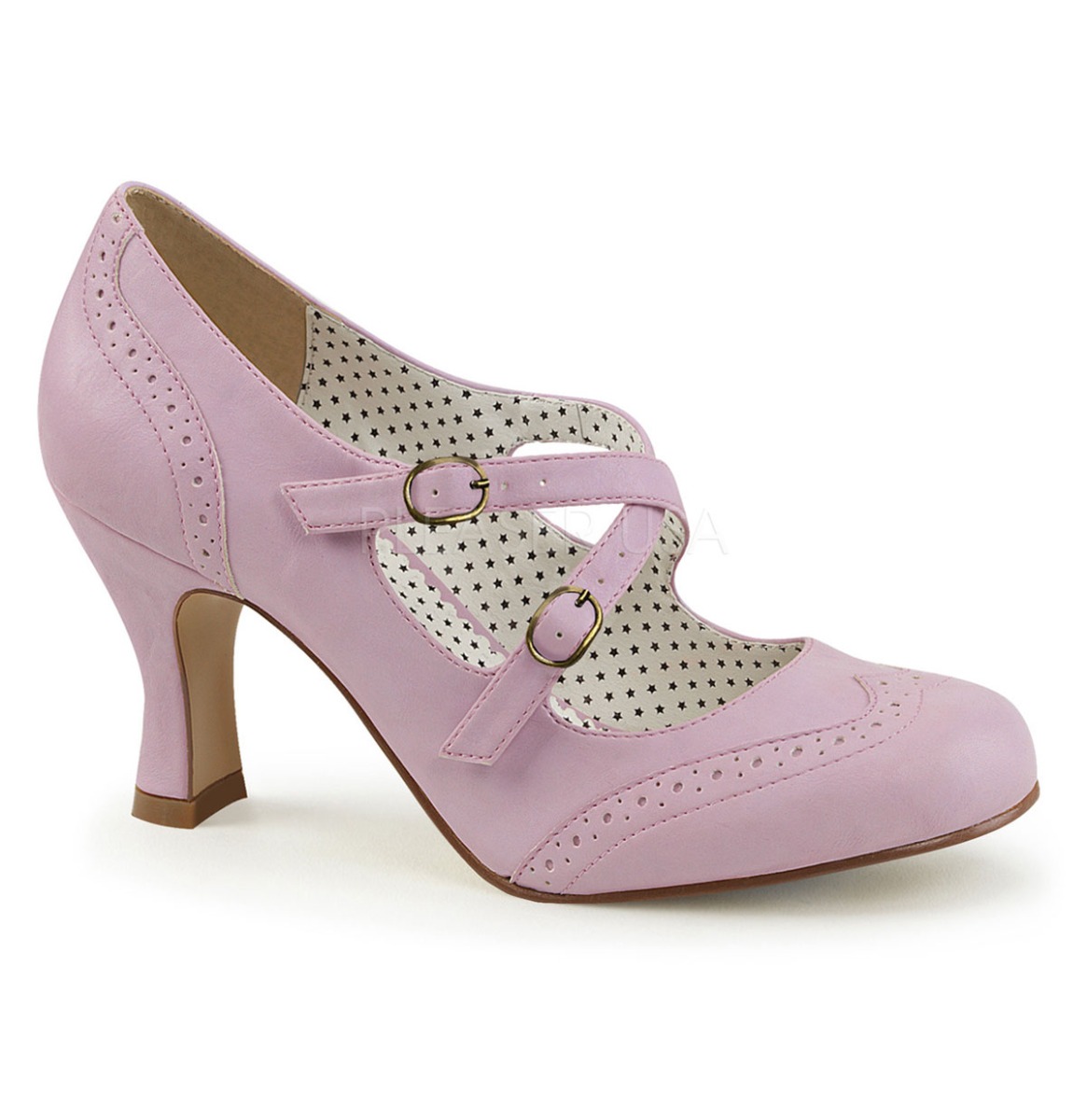 Criss Cross Strap Flapper Lavender-42 (NL) / 9 (UK) | Pinup Couture